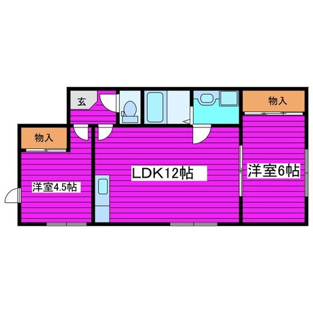 北３４条駅 徒歩1分 3階の物件間取画像